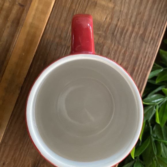 Starbucks Coffee Red Handled 14oz Mug with White Starbucks Written Branding - Picture 3 of 16